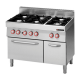 Fourneau 6 feux gaz sur four élect + placard 
