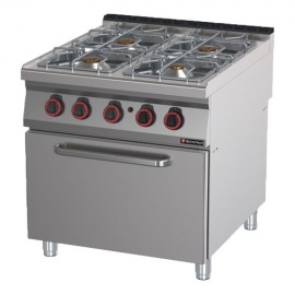FOURNEAU GAZ 4 FEUX SUR FOUR GAZ GN 2/1