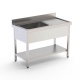 PLONGE 1 BAC GAMME LUXE PROF 600 LONG 1000 +EGOUTTOIR A DROITE