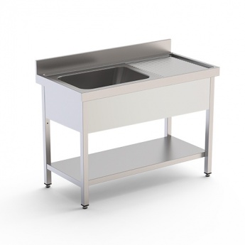PLONGE 1 BAC GAMME LUXE PROF 600 LONG 1000 +EGOUTTOIR A DROITE