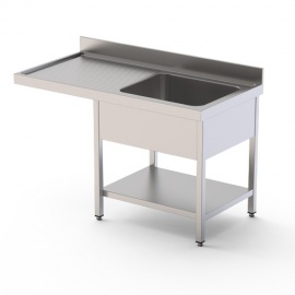PLONGE 1 BAC PASSAGE LAVE-VAISSELLE IRRESISTIBLE PROF 700 LONG 1400 +