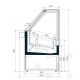 VITRINE COMPTOIR CREME GLACEE  LONG 130